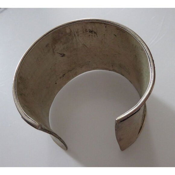 Vintage Shan or Wa/Lawa Bracelet Golden Triangle Hill Tribe Beautiful Wide Cuff - Picture 15 of 16